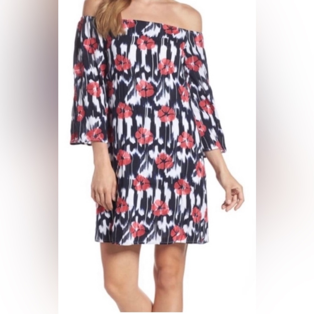Trina Turk off the shoulder dress